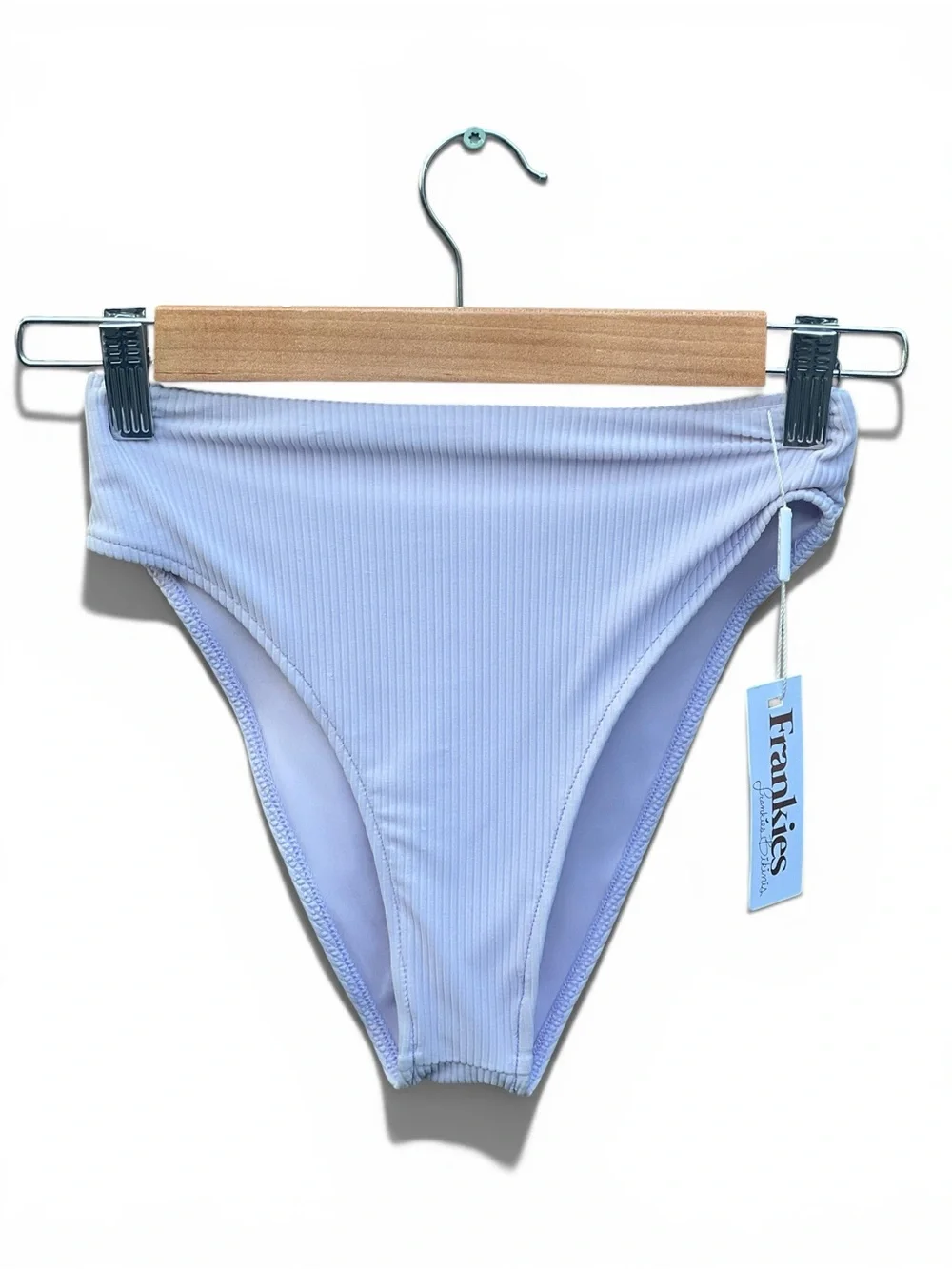 NWT Frankies Bikinis Jenna Ribbed High Waist Bikini Bottom XS